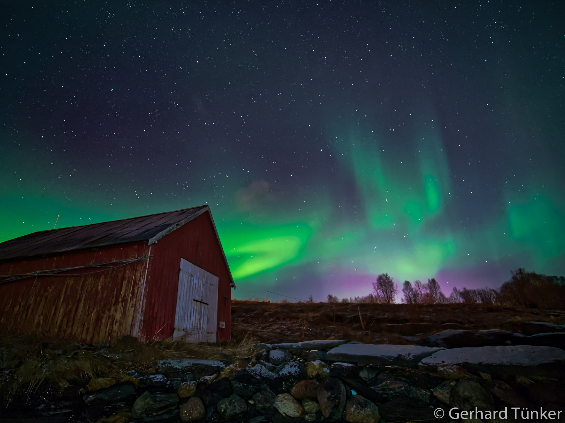 Nordlichter Bootshaus Norwegen