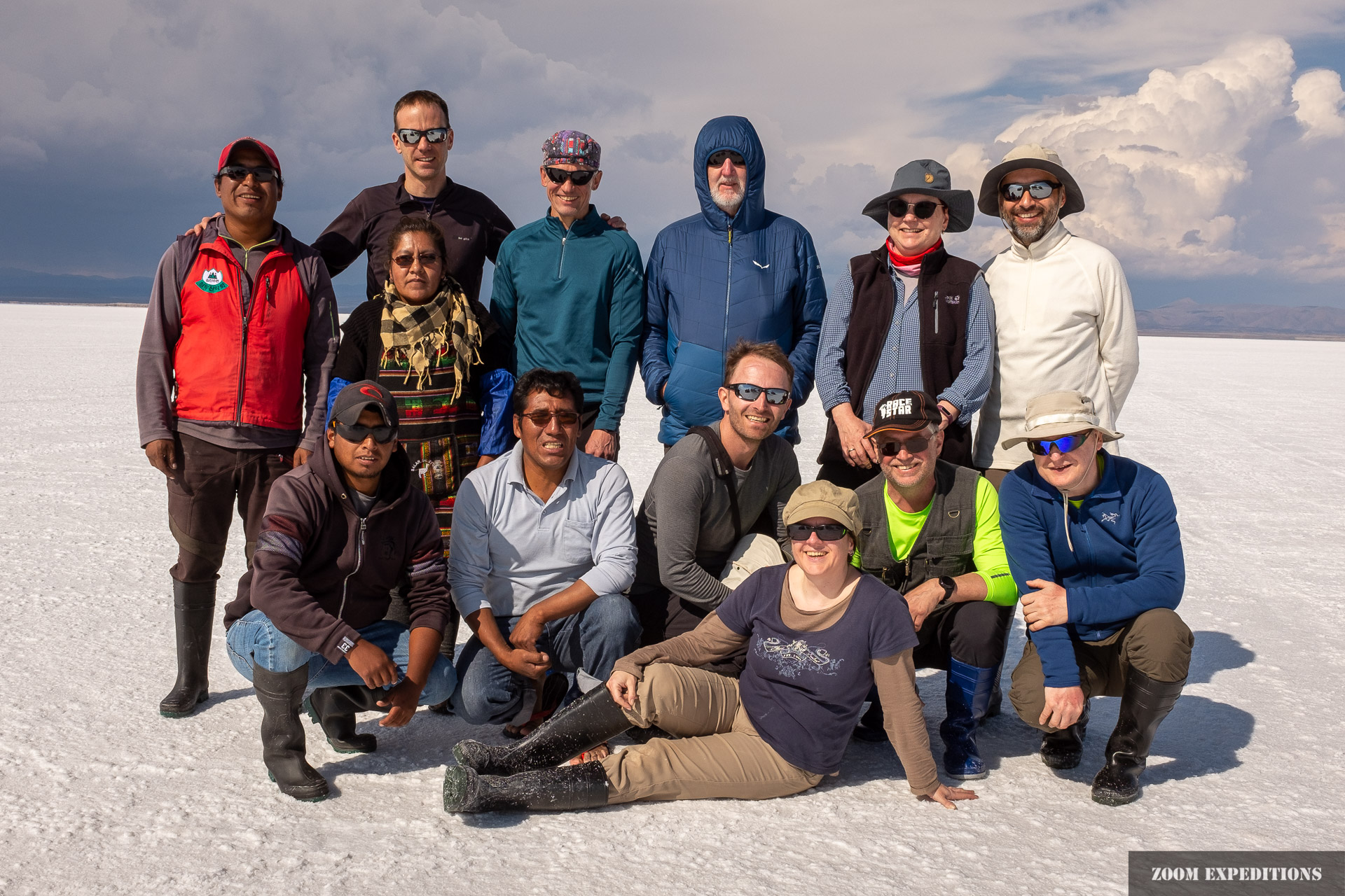 Salar de Uyuni group shot photographers and crew