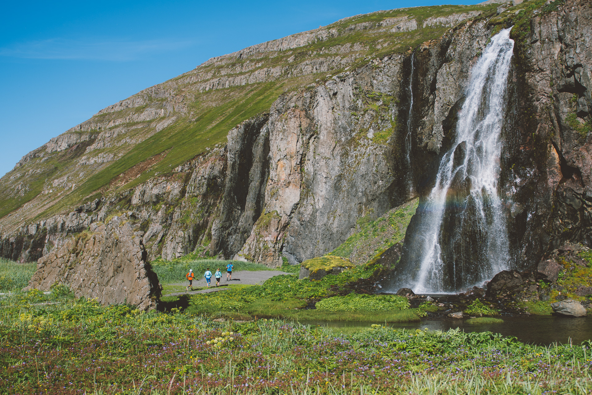 Wasserfall in den Westfjorden