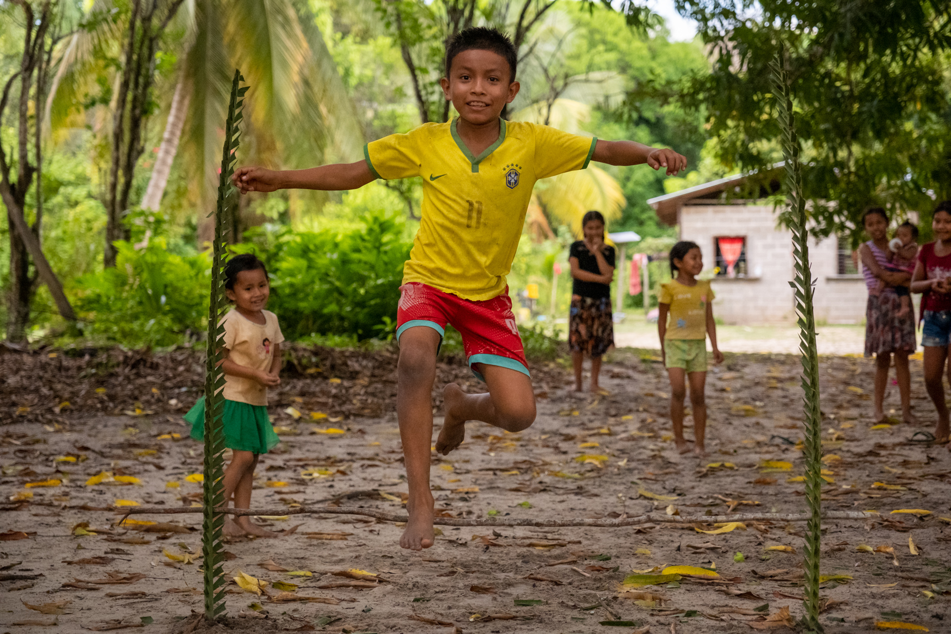 Kids playing at the Rewa Village.