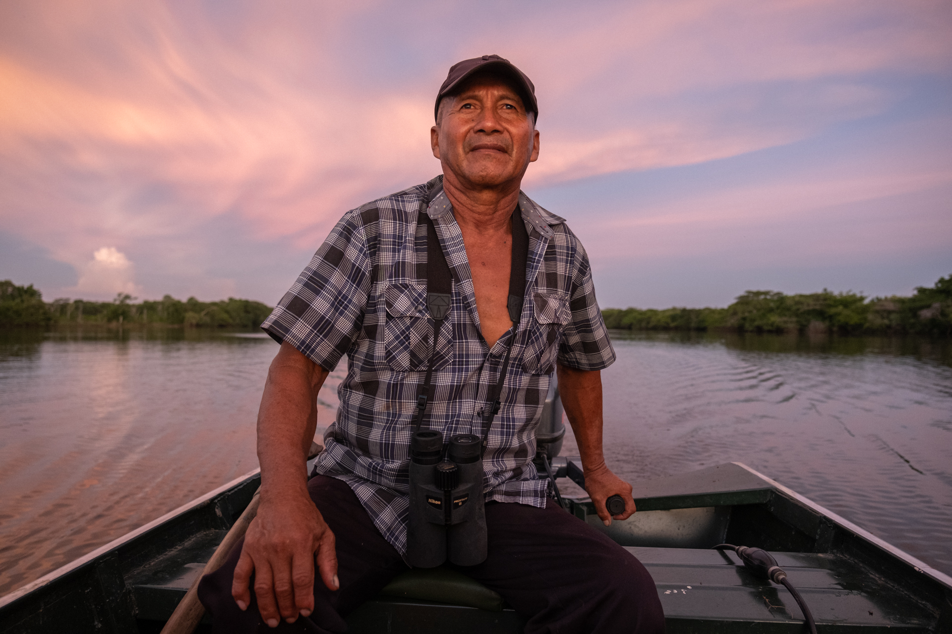 Boat ride in central Guyana near Yupukari