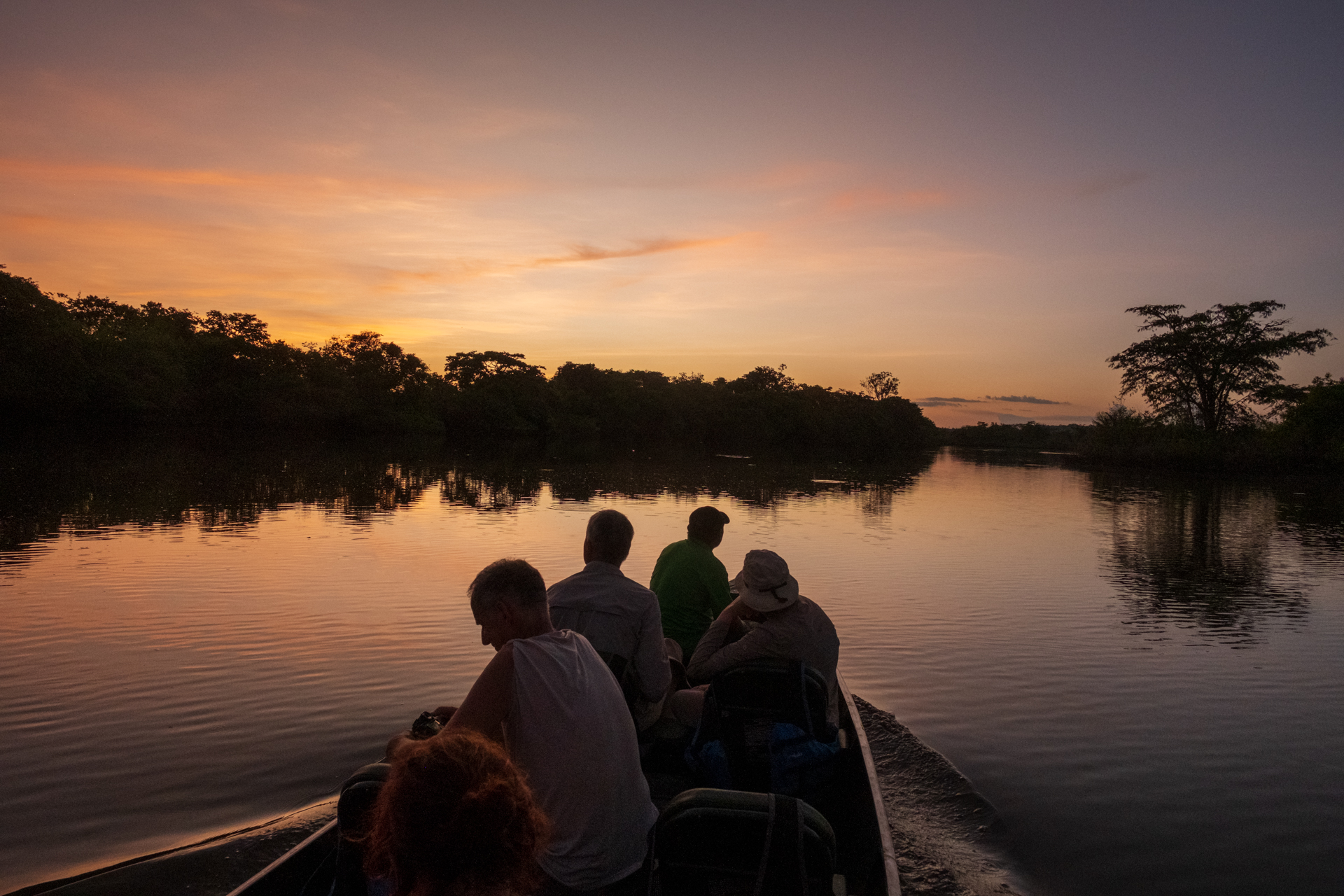 Sunset on the river near Yupukari.