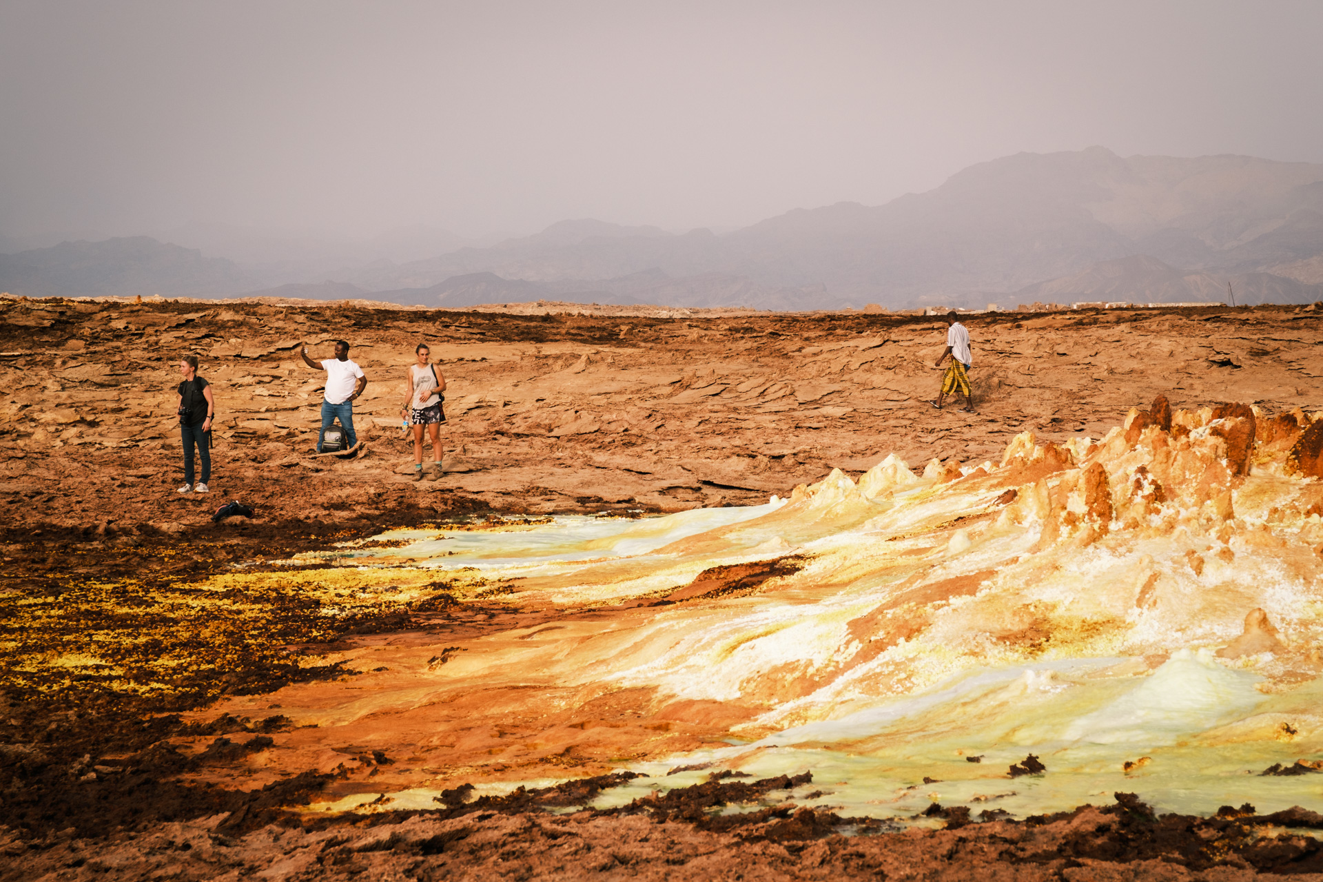 im faszinierenden Geothermalgebiet der Dallol in Äthiopien.