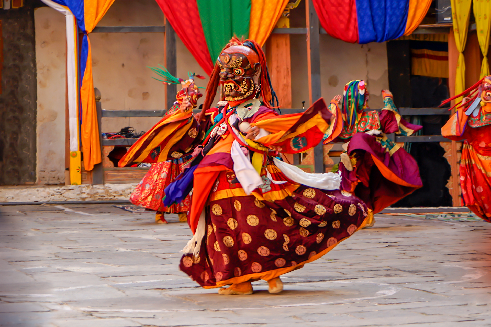 Maskentanz in Jakar in Bhutan.