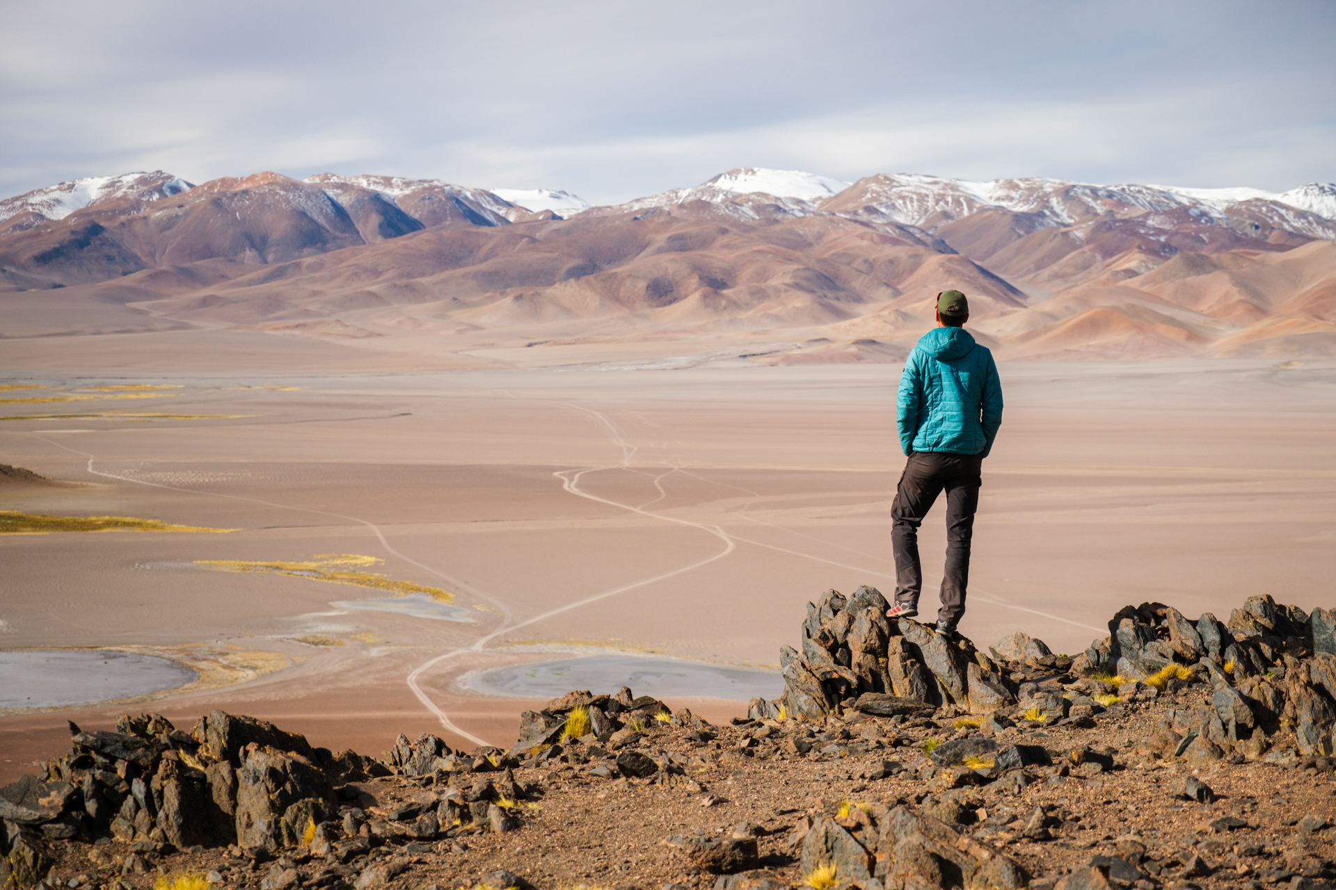 Panoramic view of mountains in the Puna in Northwestern Argentina.