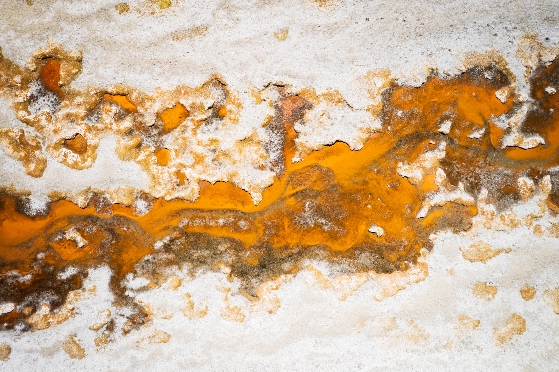Aerial view of salt and minerals of the Puna.